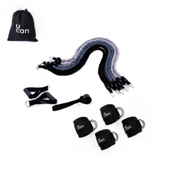 Set de 6 bandas largas con tobilleras y agarres