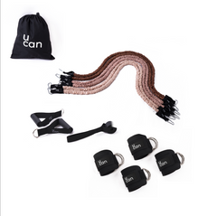 Set de 6 bandas largas con tobilleras y agarres